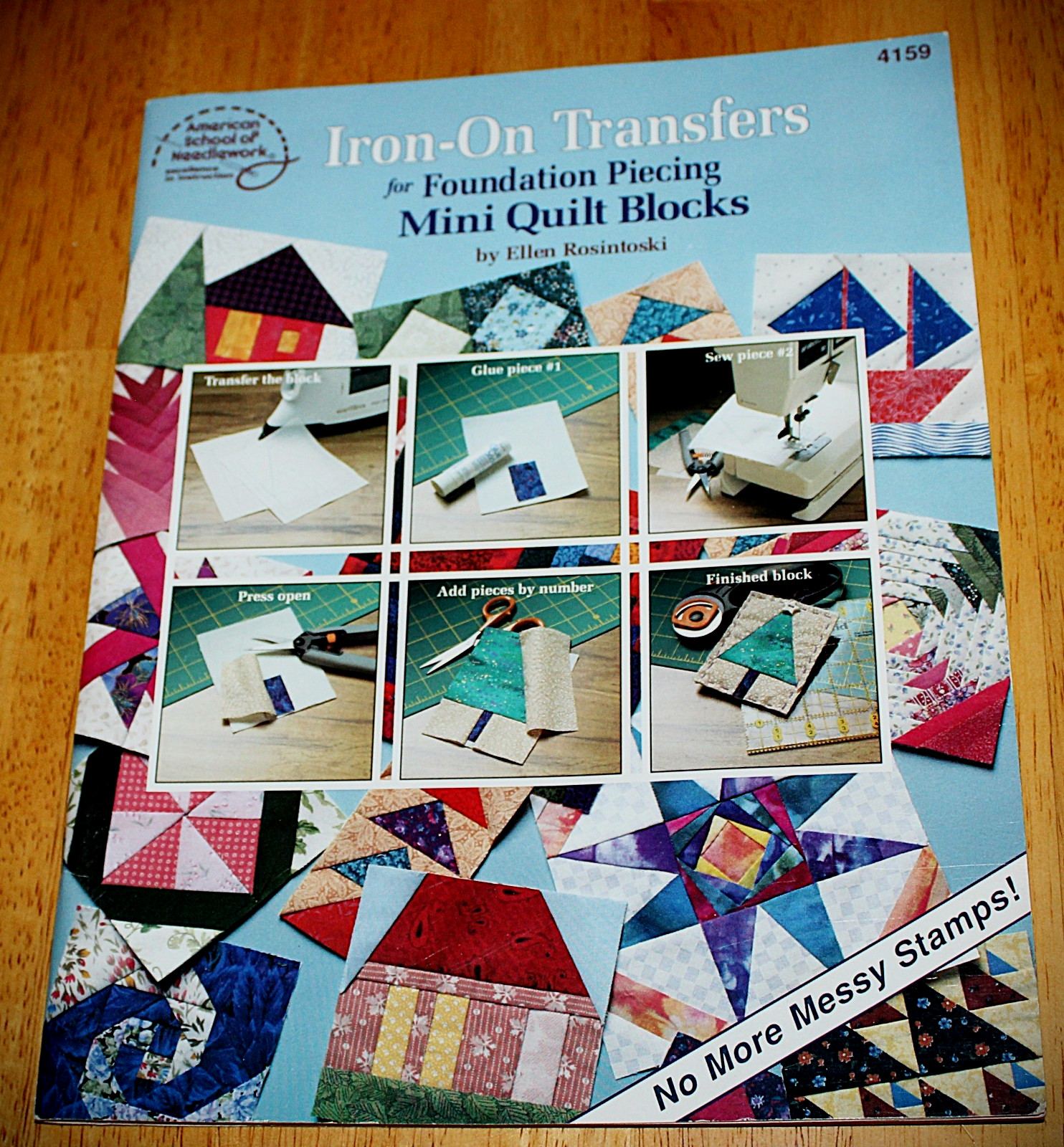 ASN: IRON-ON TRANSFERS for FOUNDATION PIECING MINI QUILT BLOCKS #4159 Softcover