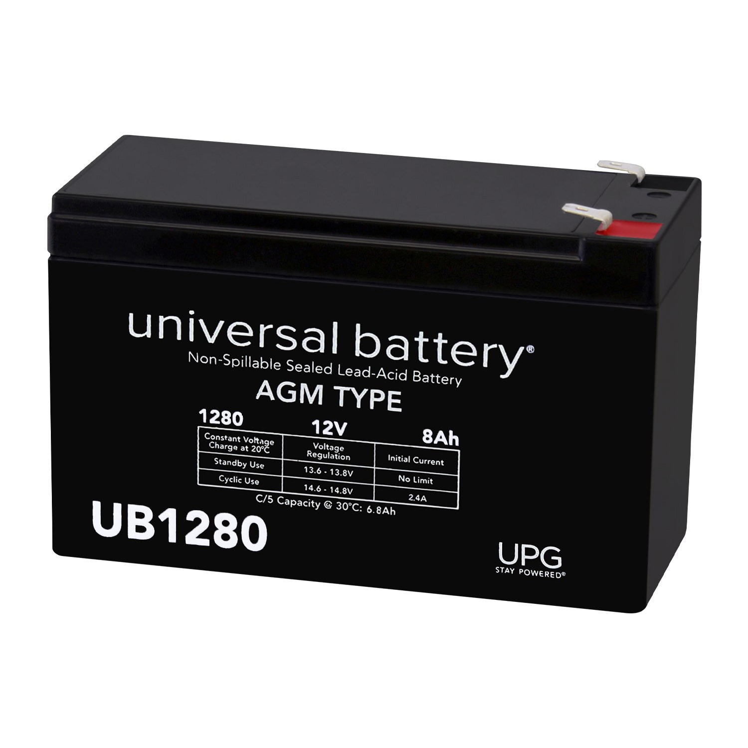 UPG 12V 8Ah Scooter Bike Battery Replaces Enduring 6-FM-8