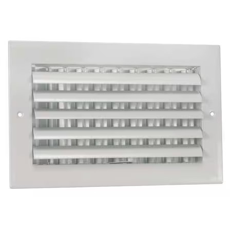 Zoro Select 4Mjk5 Sidewall/Ceiling Register, 8 In W X 4 In H Opening, White,,