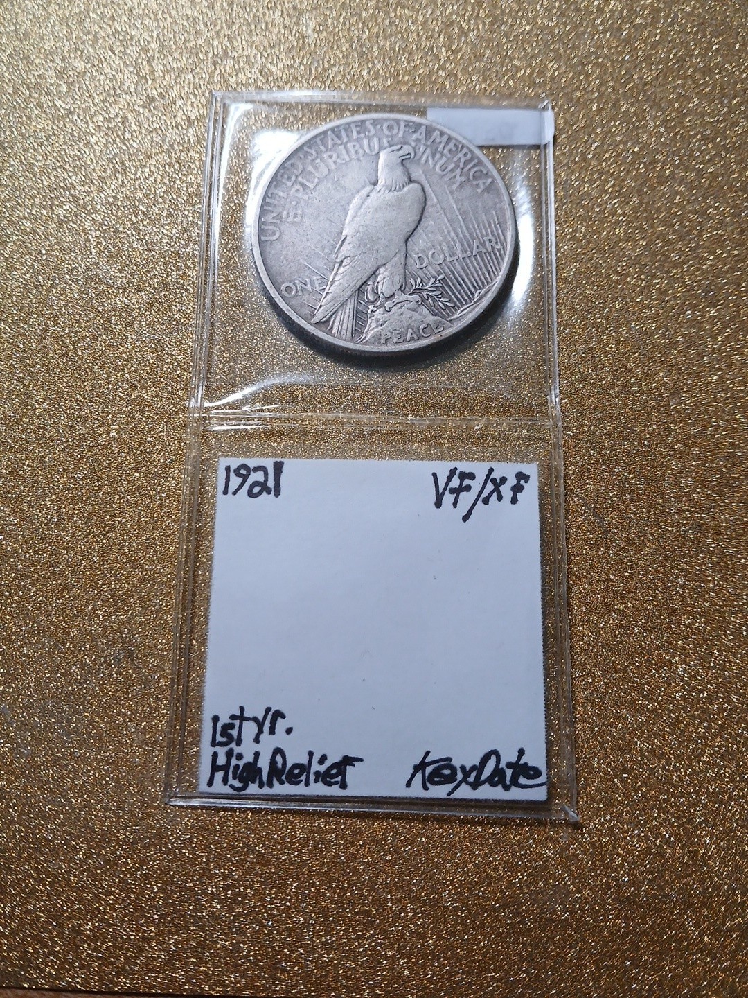 1921 Peace High Relief 1st Year Key Date
