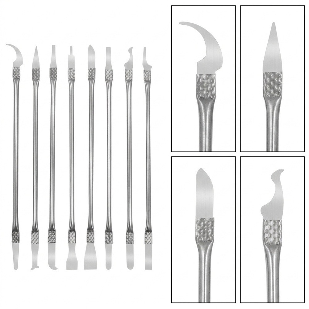 Metal Spudger Repair Tools Pry Wrecking Bars 168 Mm 8Pcs/Set CPU Chips