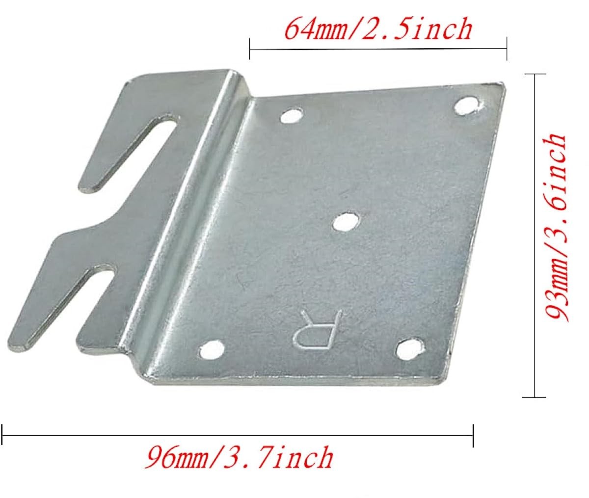2Pcs Heavy Duty Universal Wood Bed Rail Hook Plates for Frame Bracket Headboa...