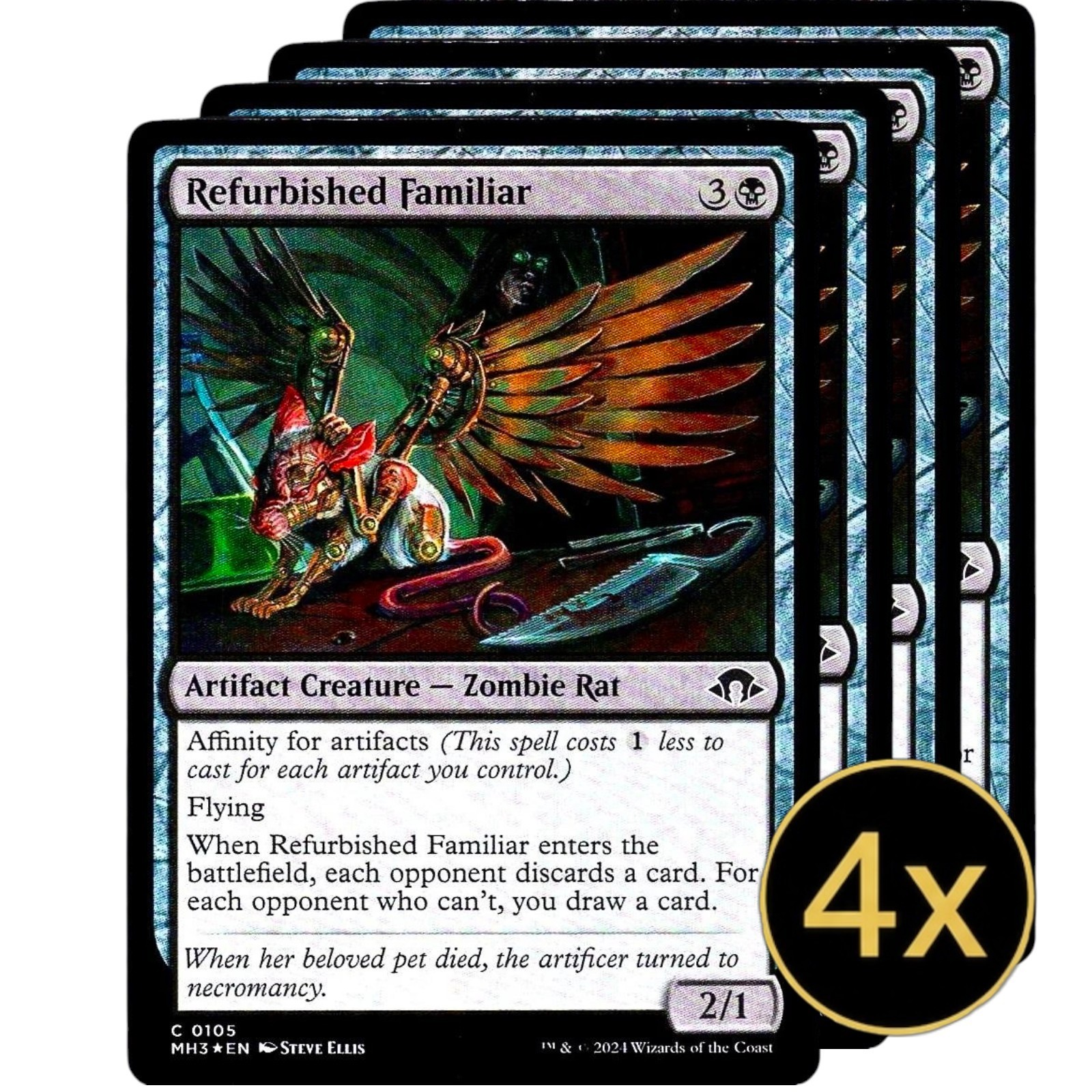 4x Refurbished Familiar MH3 MTG Playset NM #105