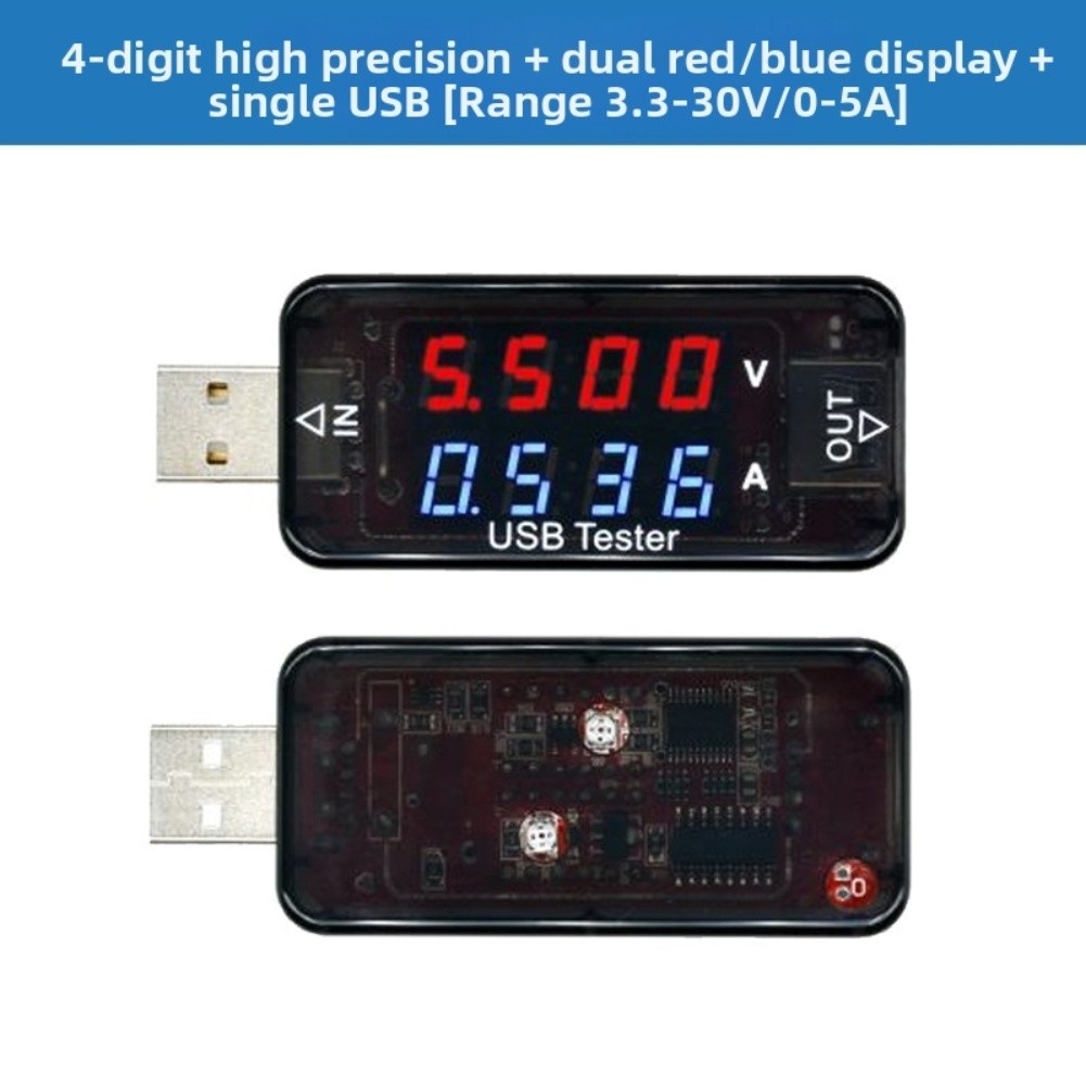 USB Tester with Digital Voltmeter Battery Capacity Meter for Charging Devices