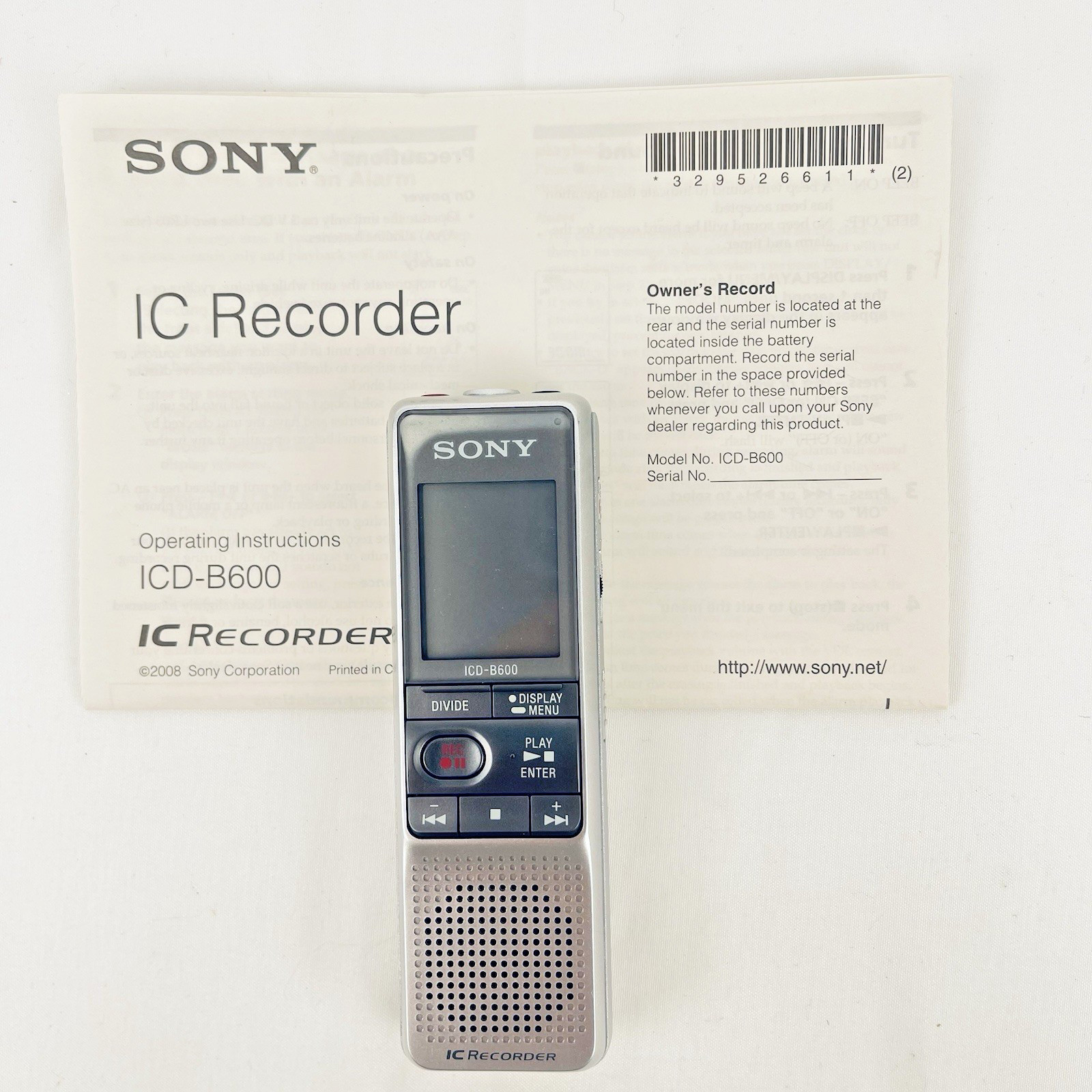 Sony IC Recorder ICD-B600