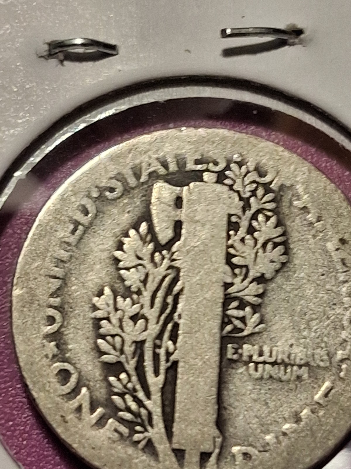 1921-P MERCURY DIME. G/VG. KEY DATE.