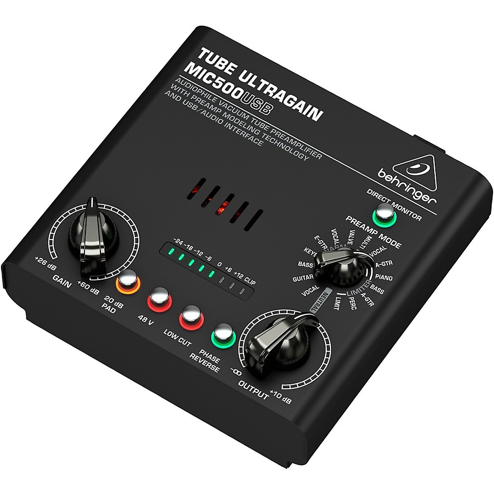 Behringer MIC500USB Audiophile Vacuum Tube Preamplifier