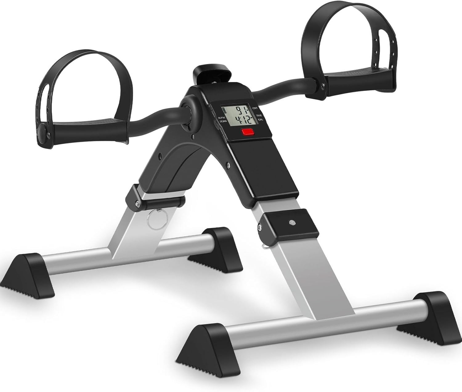 TABEKE Under Desk Pedal Exerciser, Fully Assembled Mini Exercise Bike for Leg an