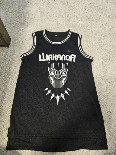 Black Panther Chadwick Boseman Wakanda T'Challa Movie Basketball Jersey Mens S