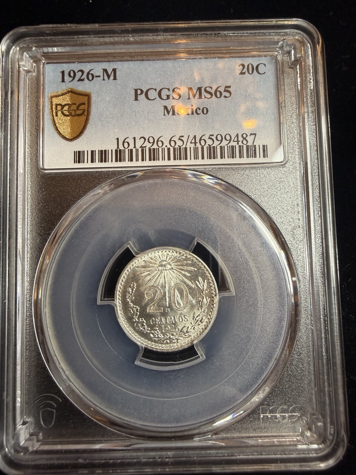 1926-M Mexico 20 Centavos MS 65