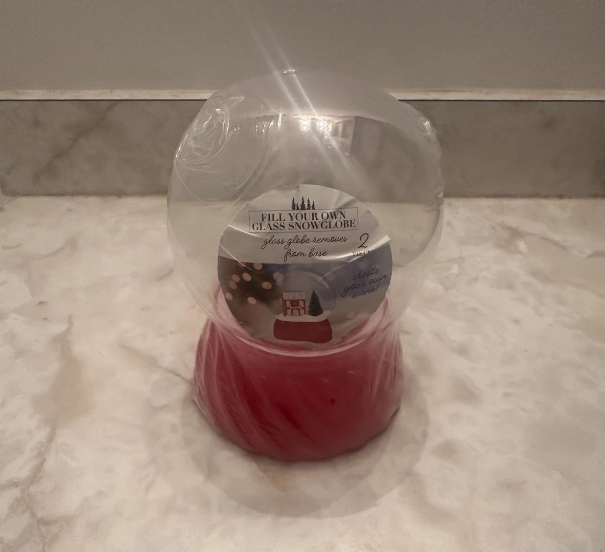 Christmas Holiday Fill Your Own Glass Snowglobe Target Wondershop DIY Brand New