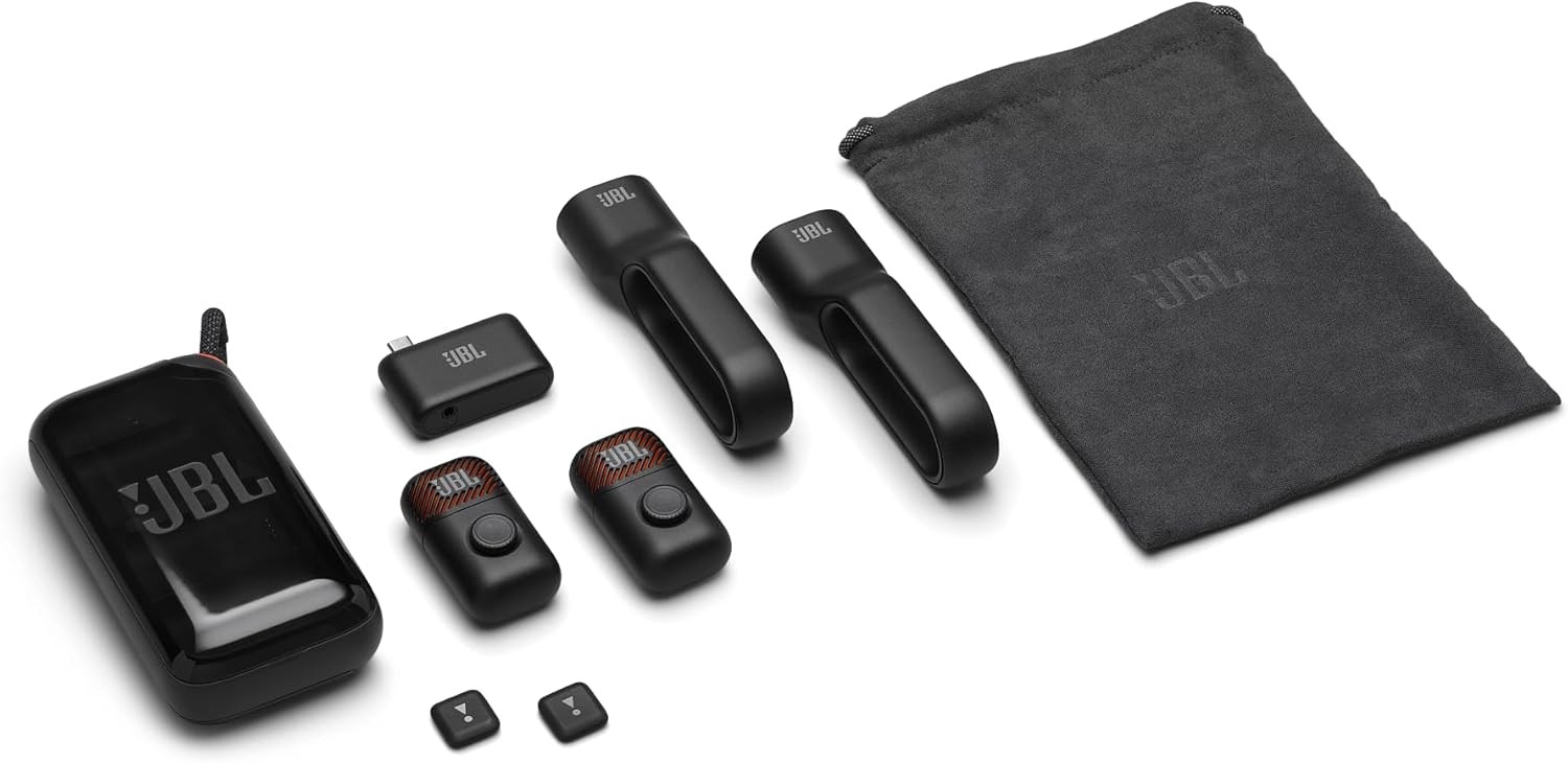 JBL EasySing Mic Mini Duo Compact Wireless Microphone Black