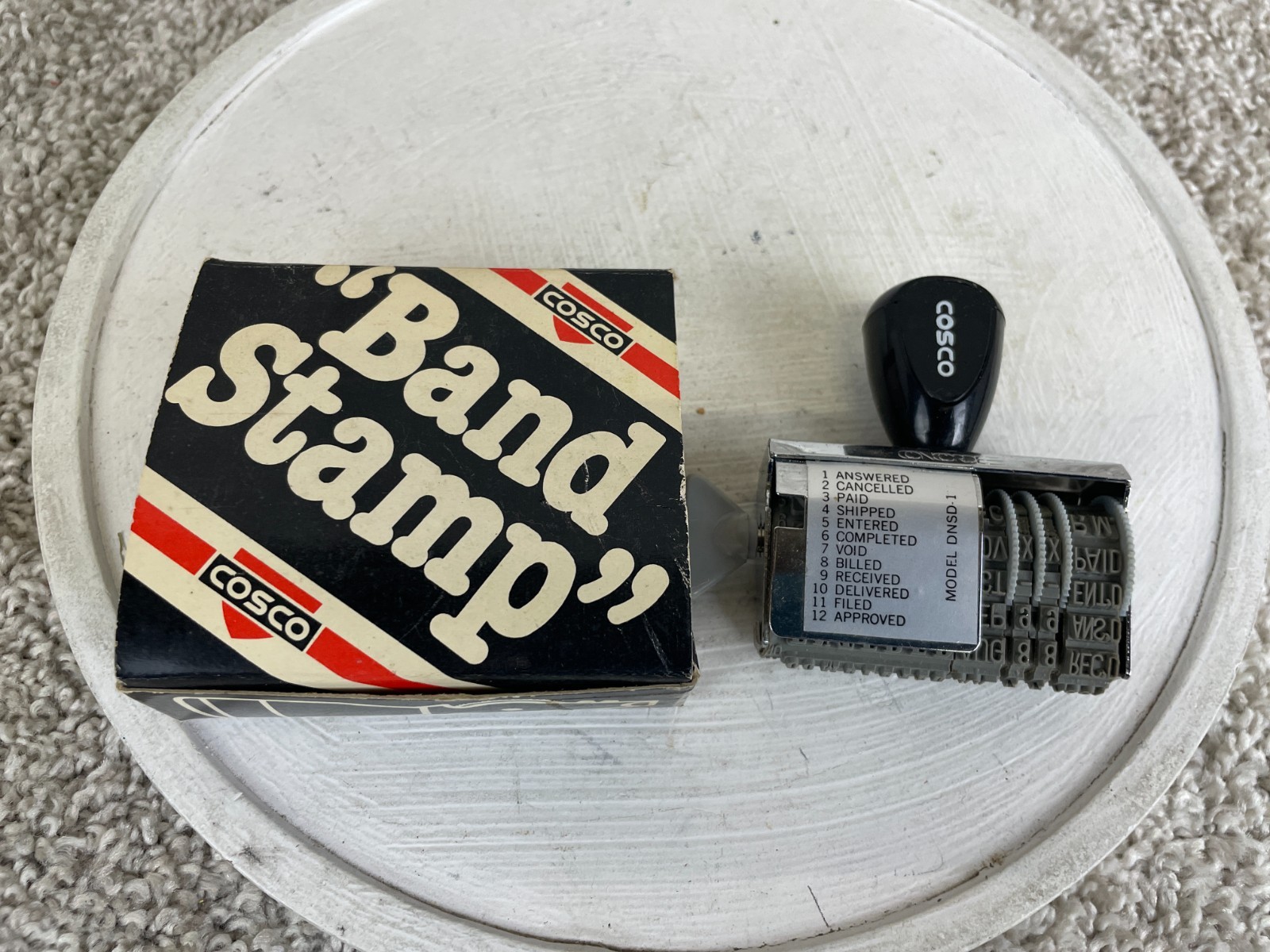 Vintage Cosco Band Stamp 12 Bands DNSD-1 5/32 4mm Dial-N- Stamp with Date