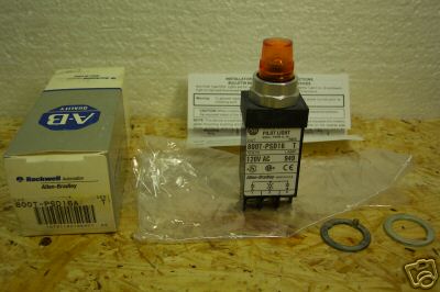 ALLEN BRADLEY 800T-PSD16A AMBER PILOT LIGHT 120VAC NEW