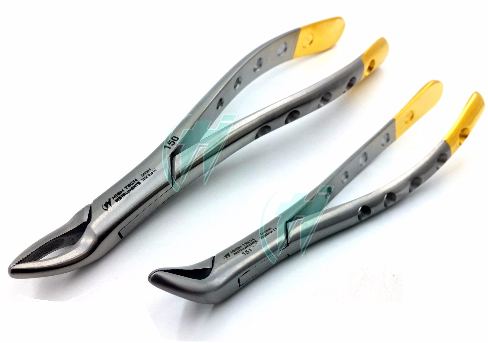 2 Pcs GERMAN STAINLESS O.R GRADE DENTAL TOOTH EXTRACTING FORCEPS #150 + #151