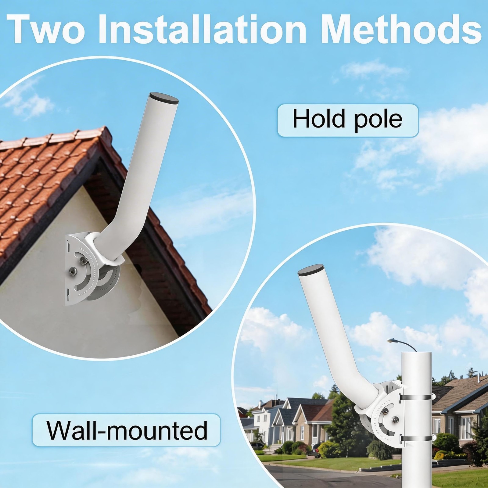 Wireless Bridge Mount 2-Pack,14 Inch Adjustable J Pole Antenna Mount,Wall or ...