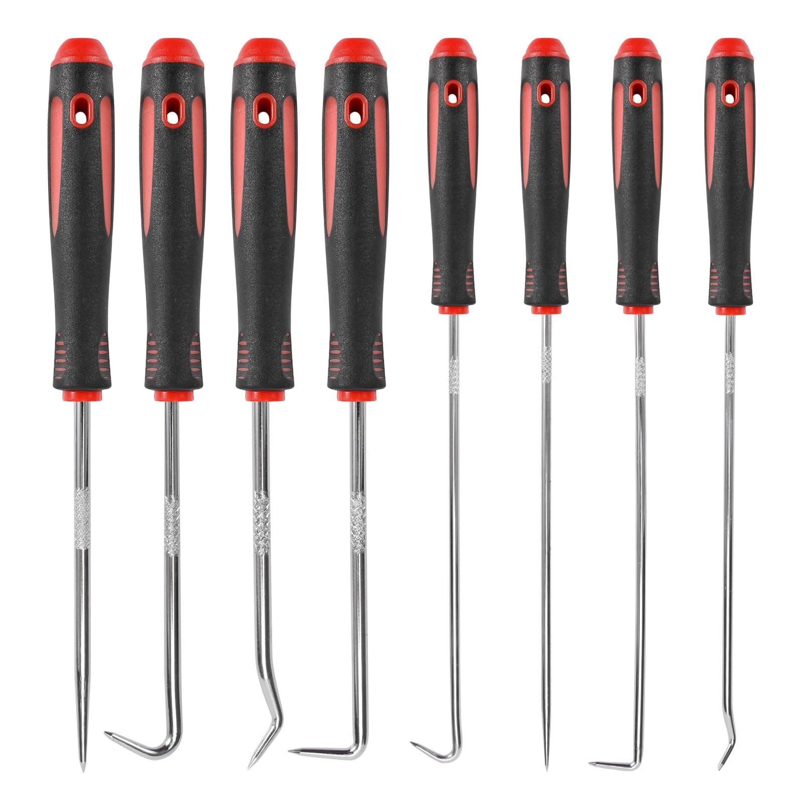 Rxoyosk 8PCS Precision Pick Set - Easy Removal Tool for 9.64in, black-red