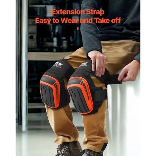 Knee Pads for Work Extended Heavy Duty Construction Knee Pads with 2