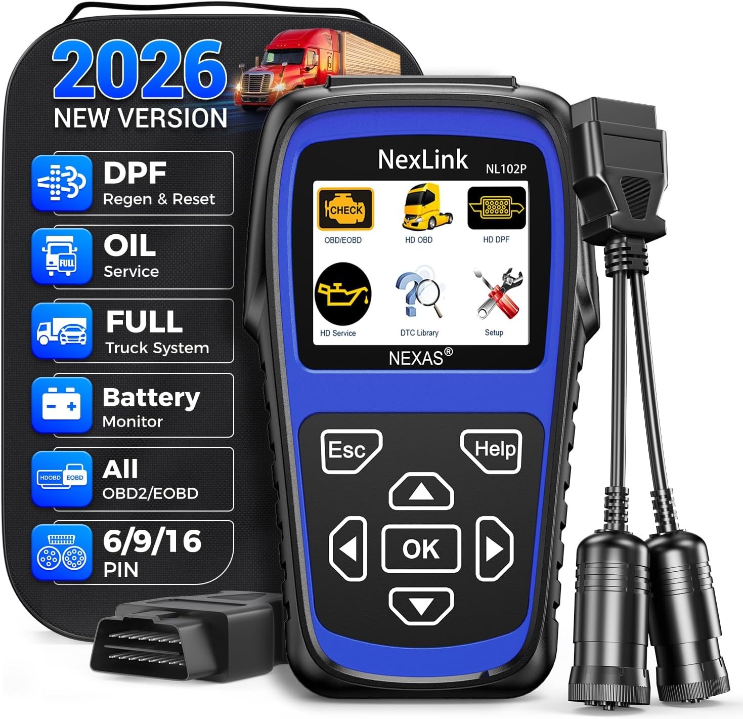 Heavy Duty Truck Scan Tool with DPF Regen Tool Full System Diagnostic Scanner