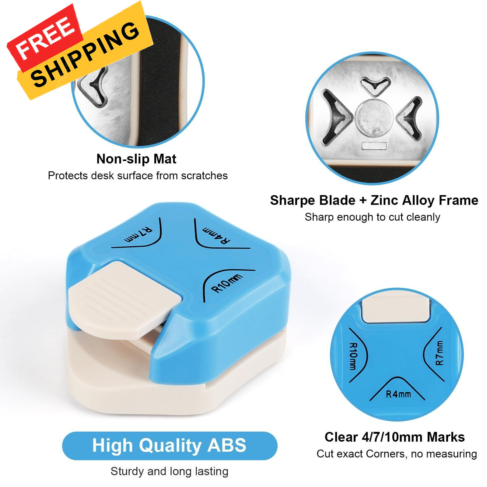 Paper Corner Rounder Punch, Punch Cutter for Blue
