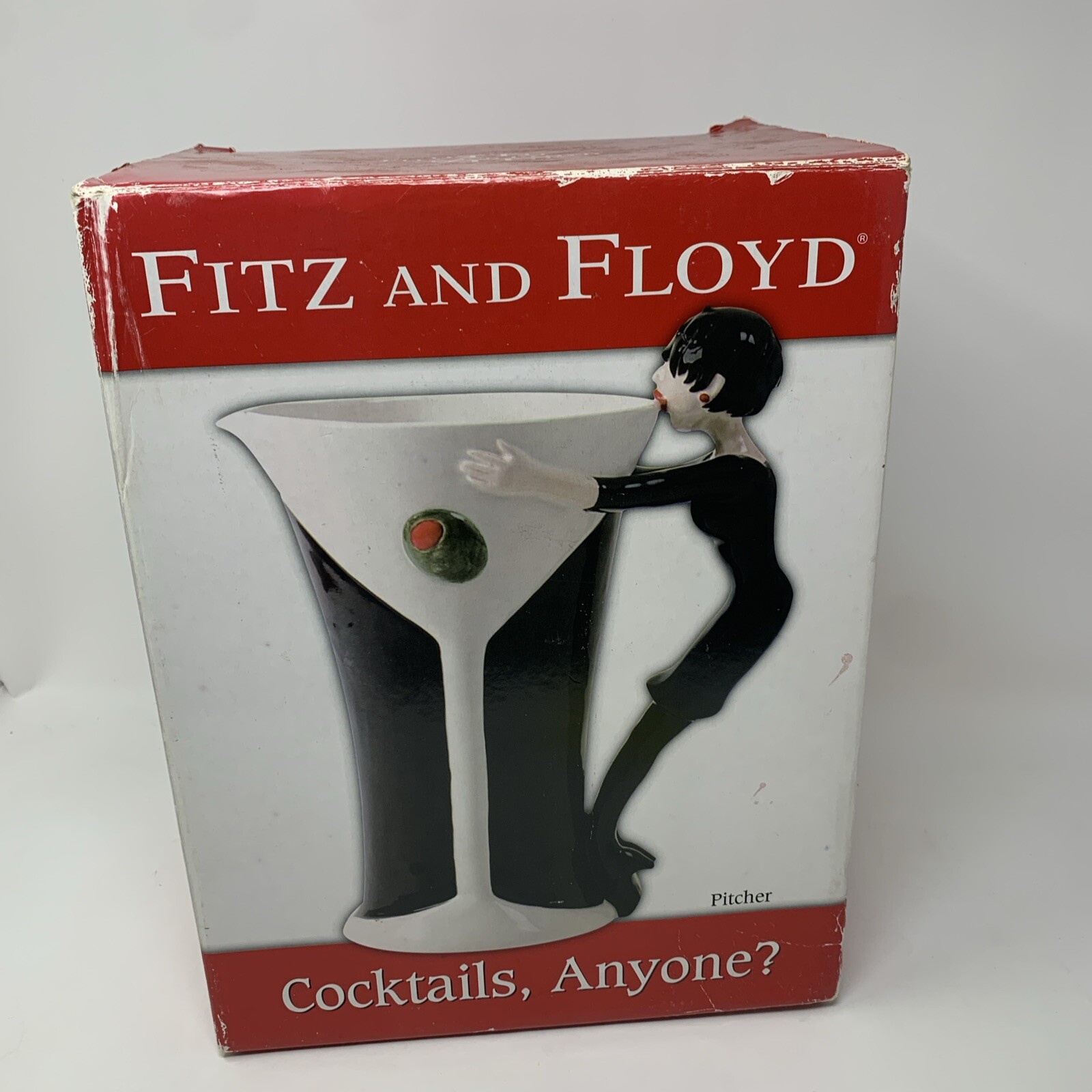 FITZ AND FLOYD COCKTAILS ANYONE? Pitcher Barware Open Box