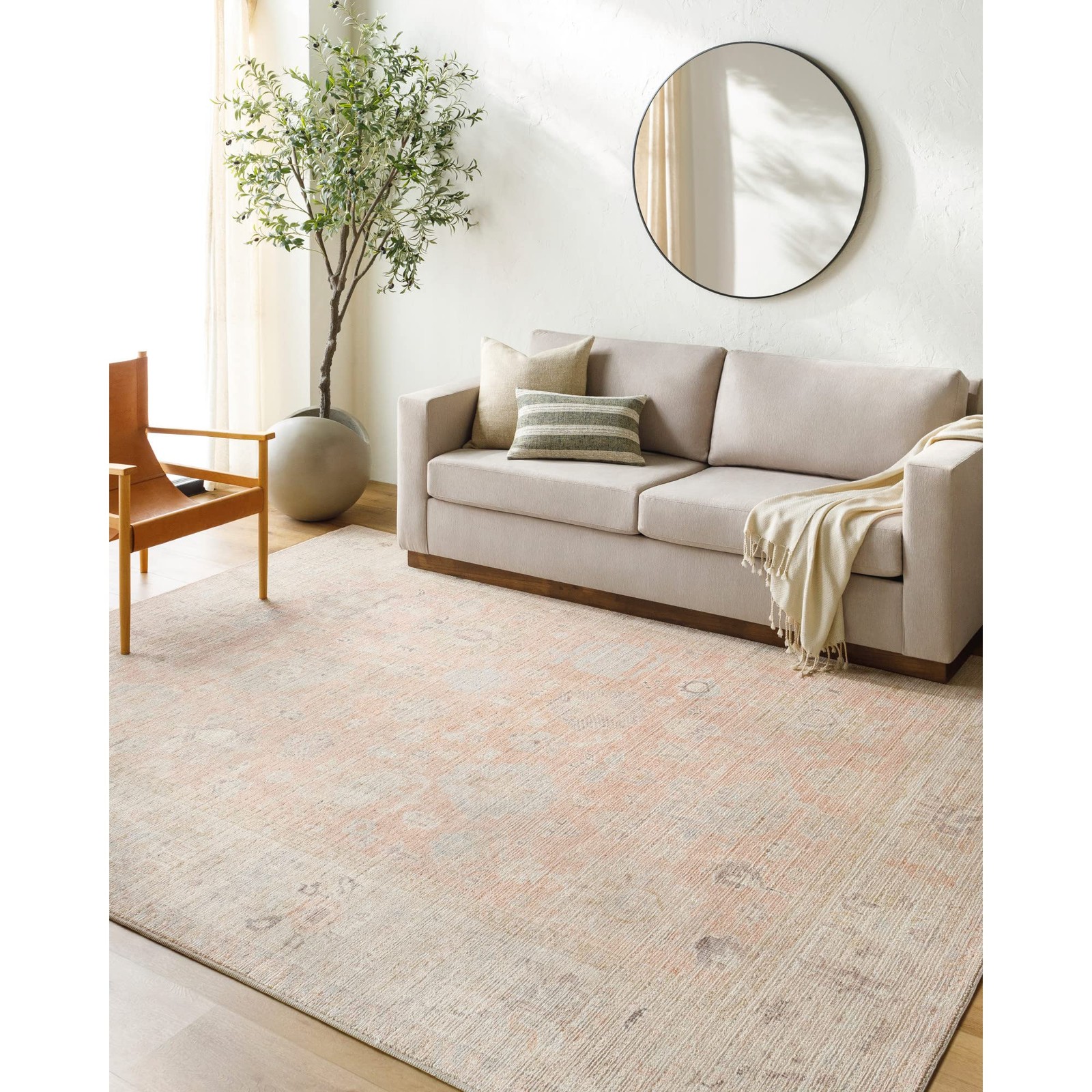 x Becki Owens Marlene Vintage Runner Area Rug, 2'7" x 7'3", Vintage Pink, (7'...