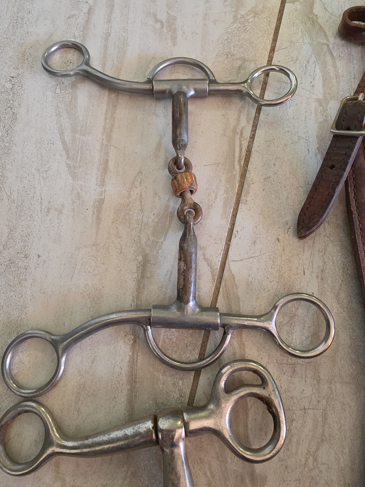 Mike Beers Horse Bit With Leather Straps Plus Extras