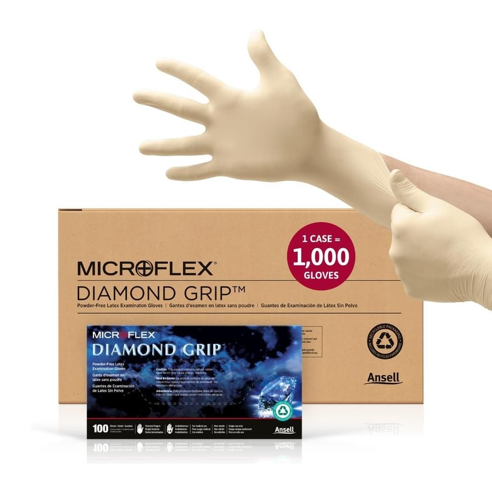 Microflex MF300 SMALL Diamond Grip Latex Gloves