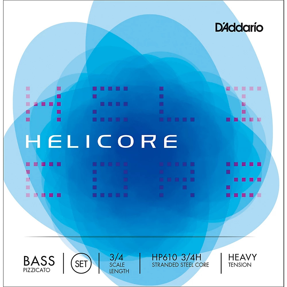 D'Addario HP610 Helicore Pizzicato 3/4 Size Double Bass String Set 3/4 Size Hvy