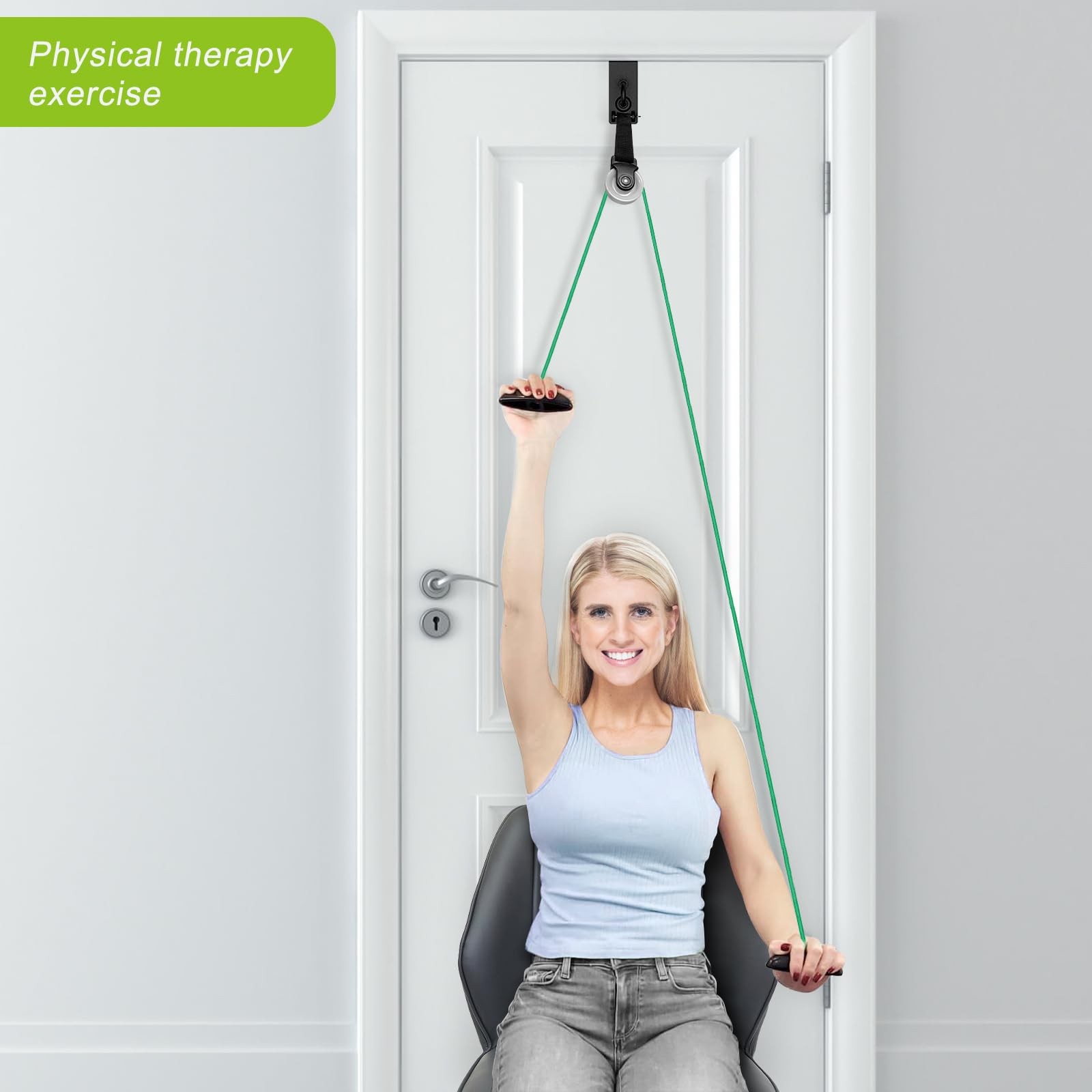 Heavy Duty Door Anchor Attachment - Shoulder Pulley for Rotator Cuff Recovery
