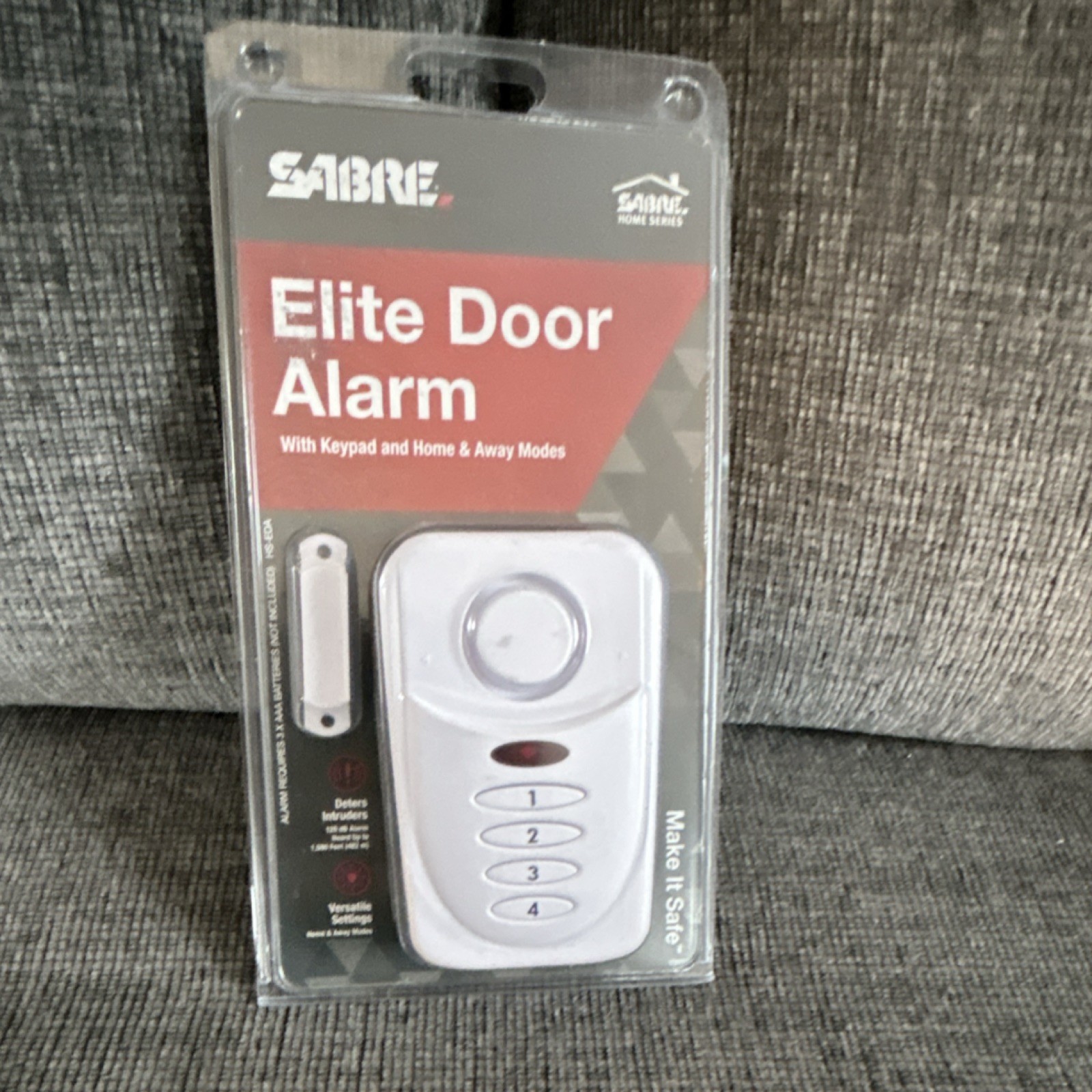 SABRE HS-EDA Door Alarm Keypad Home & Away Modes 120dB Siren White Indoor