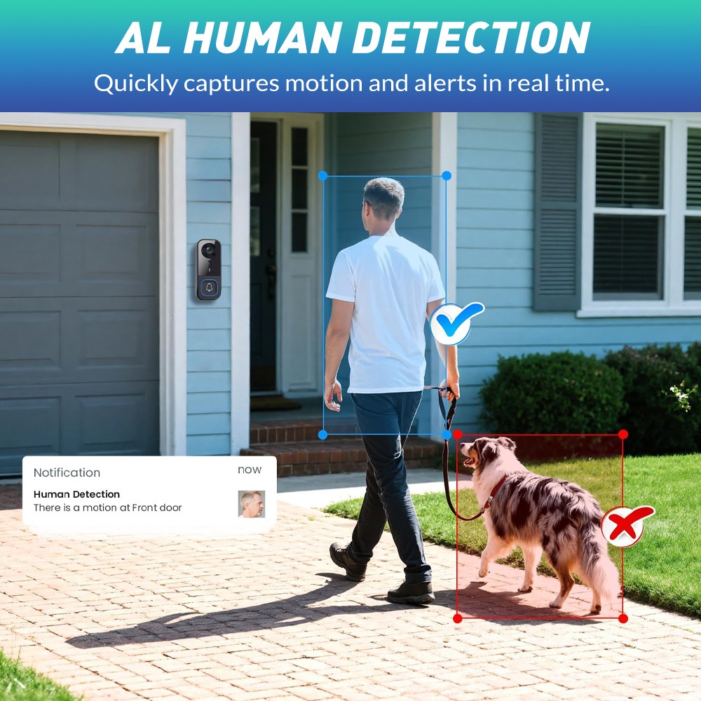 Wireless Doorbell Camera Phone Door Ring Video Intercom Security Night Vision US