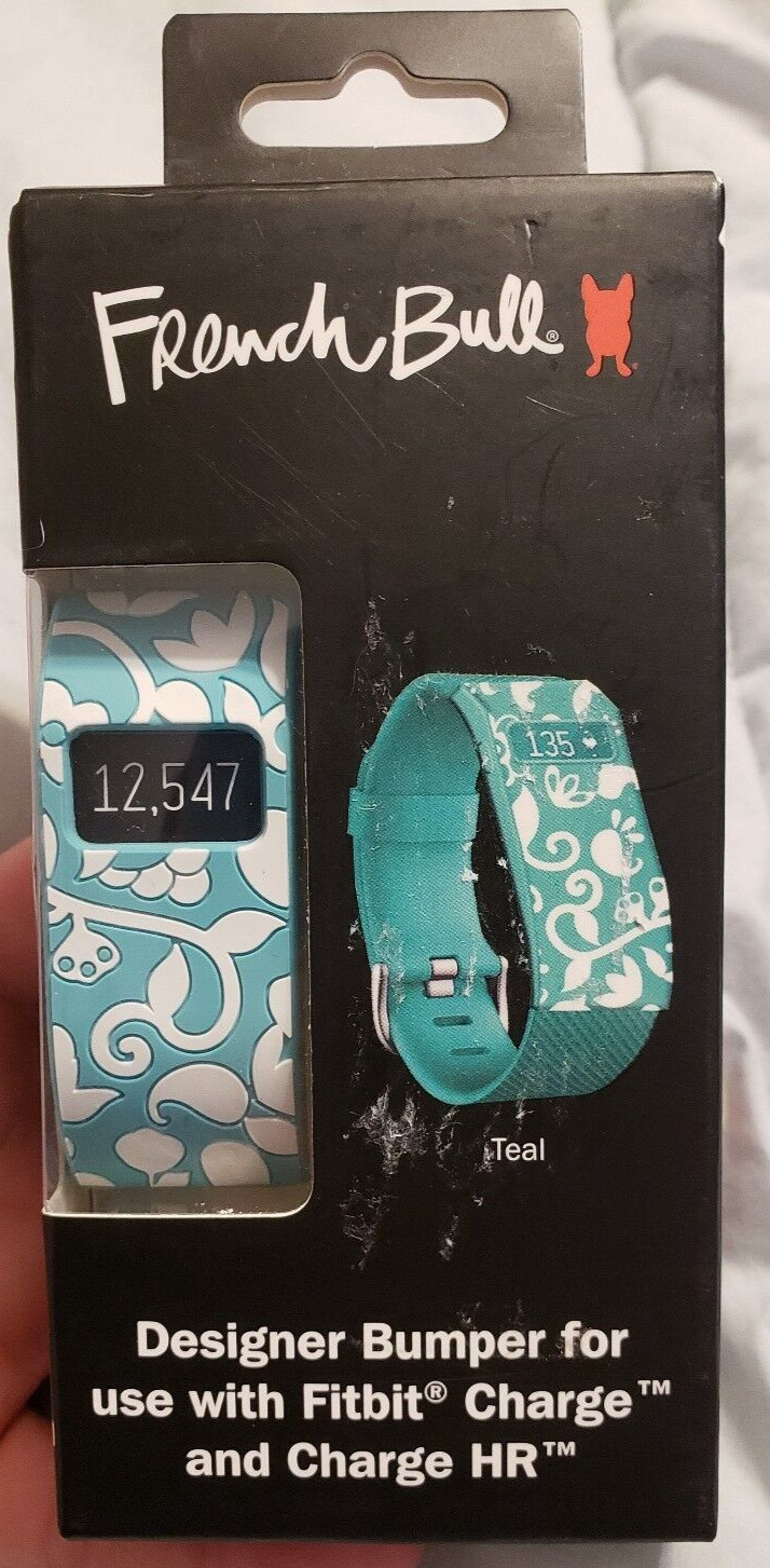French Bull DESIGNER Sleeve for  Fitbit Charge and Charge HR  Teal  NIB