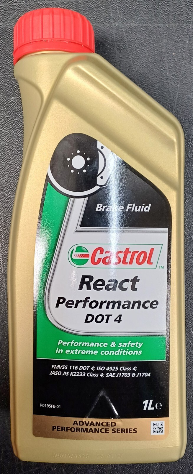Castrol React DOT 4 Brake Fluid Top Up with Aston Martin Works Bag