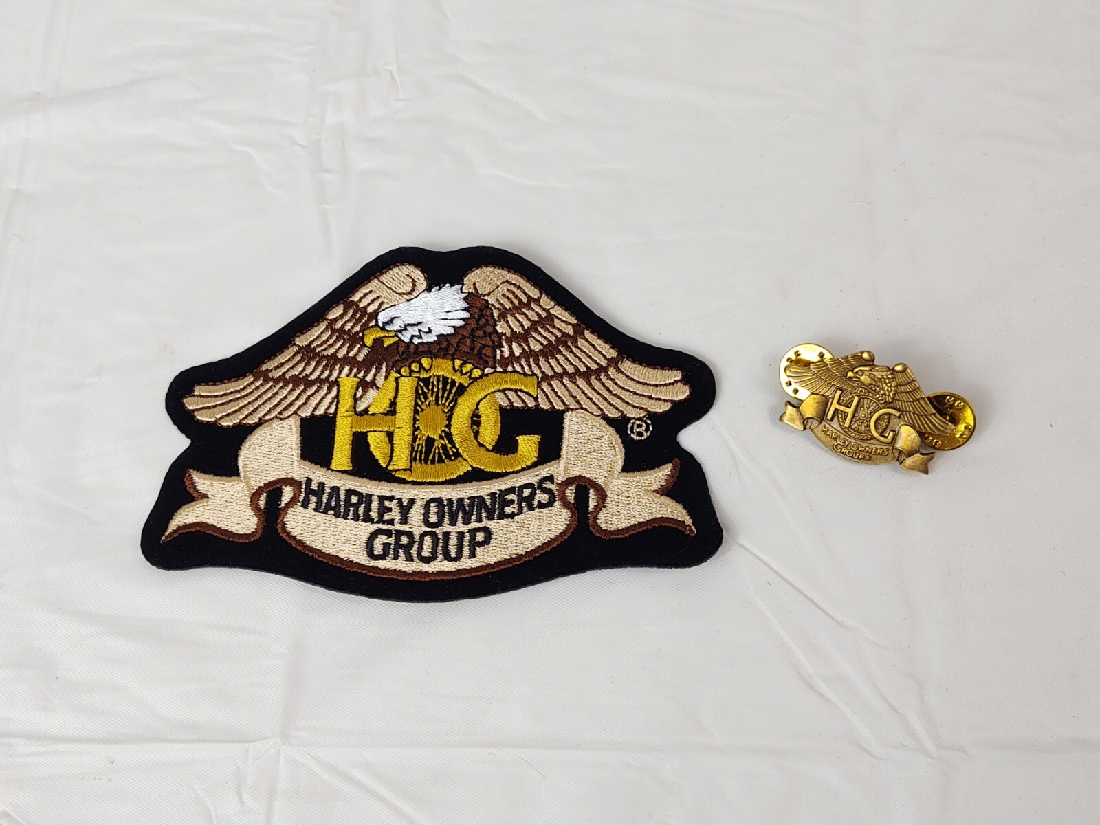 2013 Harley Owners Group HOG Eagle Patch Pin Set Riding Club Harley Davidson