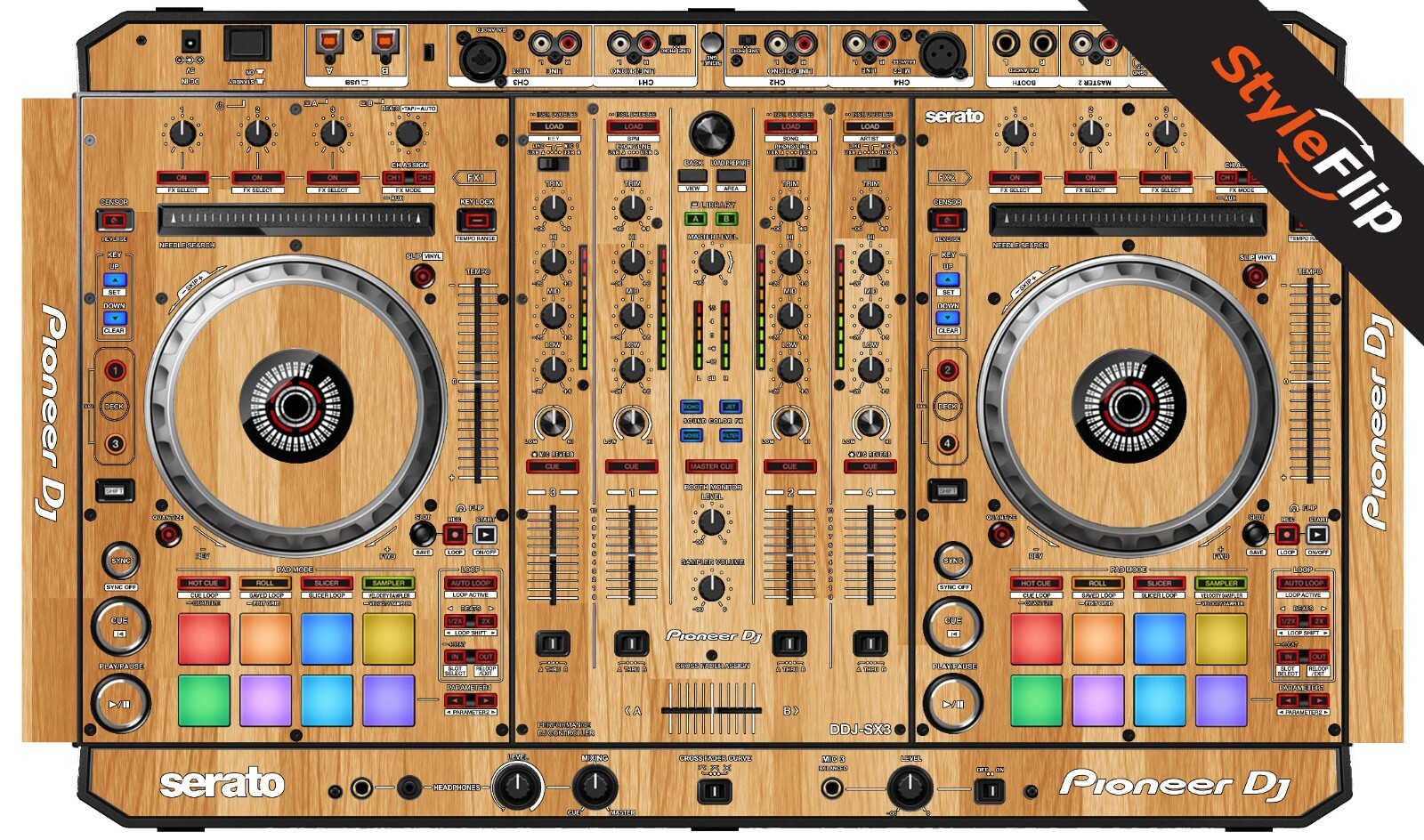 Pioneer DDJ-SX3 Skin | Wood Design #5  | StyleFlip Skins