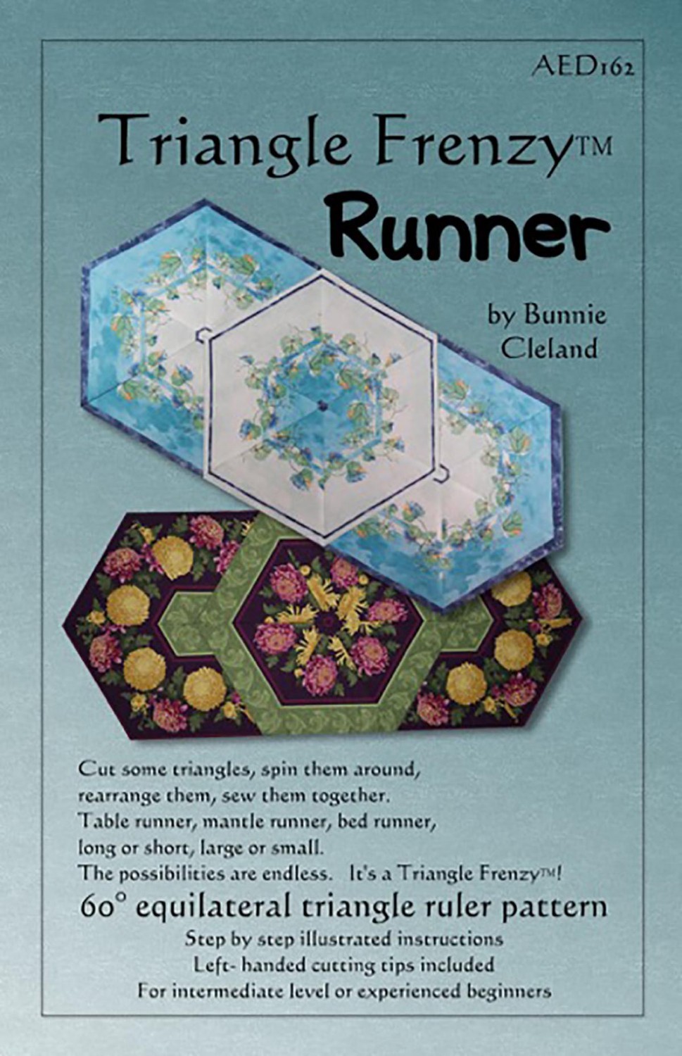 Triangle Frenzy Table Runner ~ Quilt Pattern by Bunnie Cleland ~ AED 162