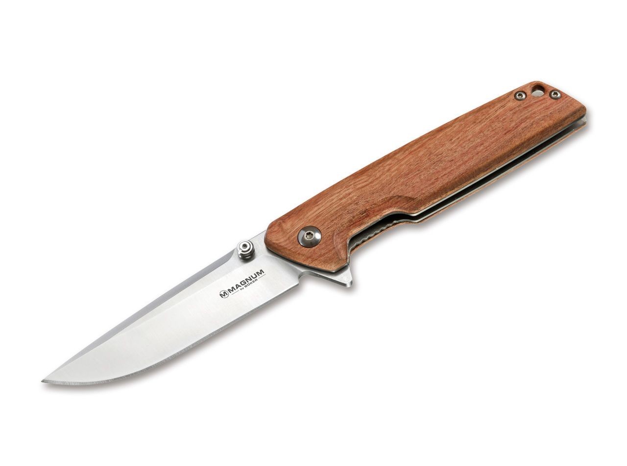 BOKER MAGNUM Slim Brother Wood Folding Knife 3.54" Blade 440A Bubinga - 01MB723