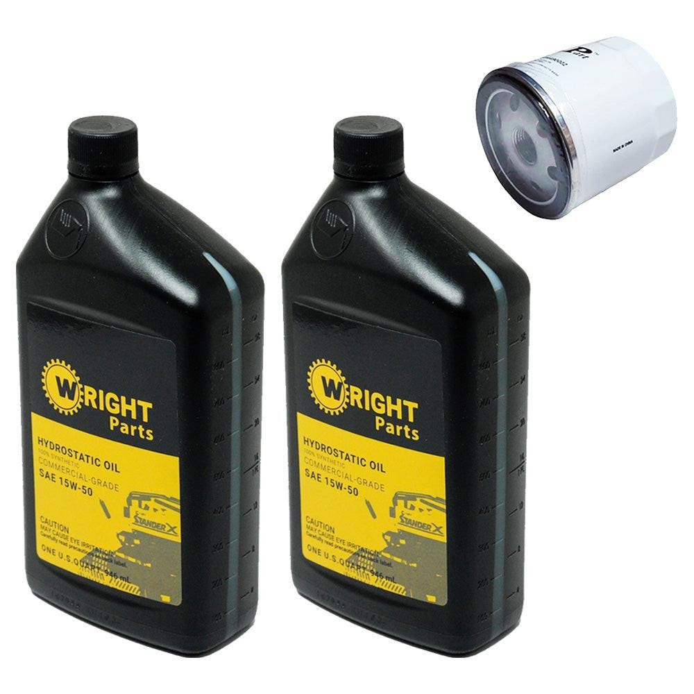 Hydraulic Oil Filter For Wright 34490002 with 2 Quarts 15W50 36490013