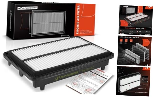 Engine Air Filter Compatible with Acura MDX 2010-2013, ZDX 2010-2013, 3.7L,