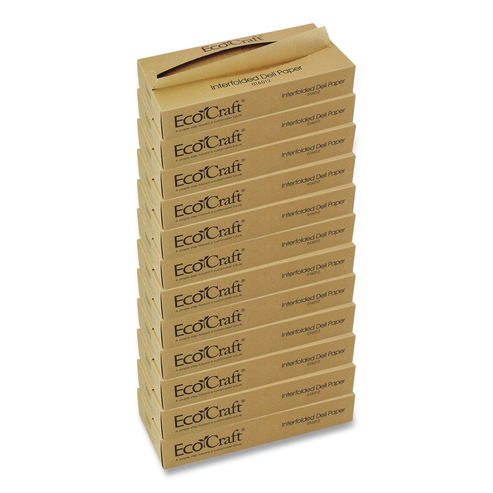 Bagcraft 16012 EcoCraft 12 x 10.75 Interfolded Soy Wax Deli Sheets (12/CT) New