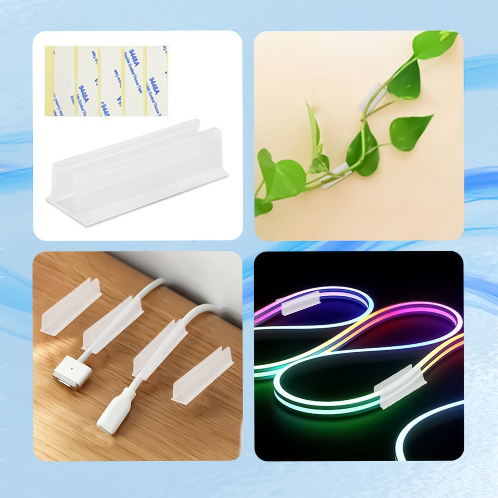 Rope Light Clips Neon Rope Light Clips 10 Piece Clear Brackets Holder