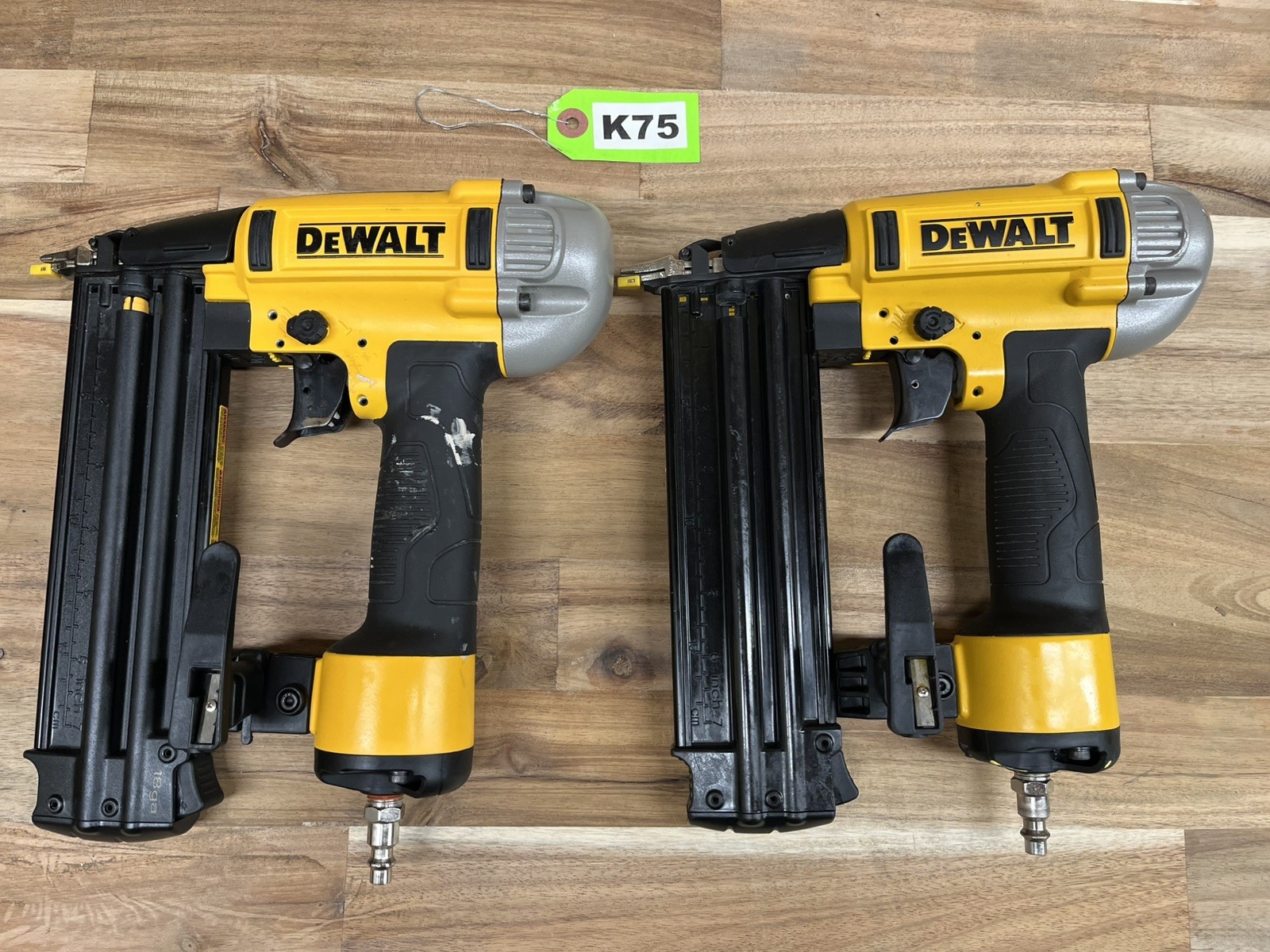 (LOT OF 2) DEWALT DWFP12233 18-Gauge Precision Point Pneumatic Brad Nailer (K75)