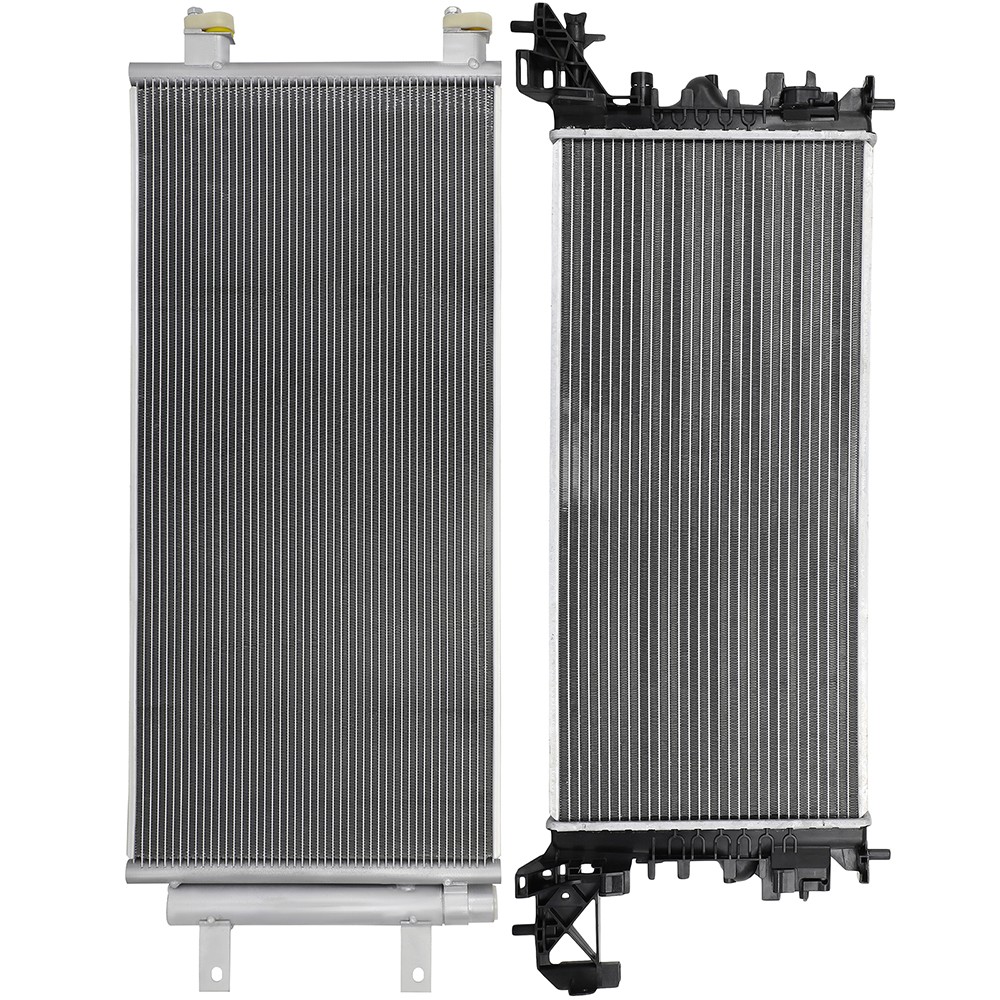 Aluminum Radiator & AC Condenser Cooling Kit For 2016 2017-2019 Chevrolet Cruze