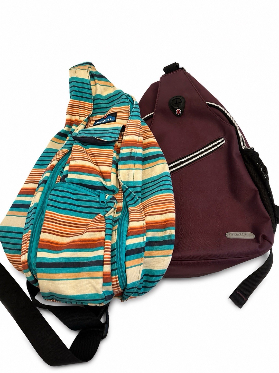 Lot of 2 Sling Backpacks – KAVU Rope Bag & MOSISO Anti-Theft Sling Bag