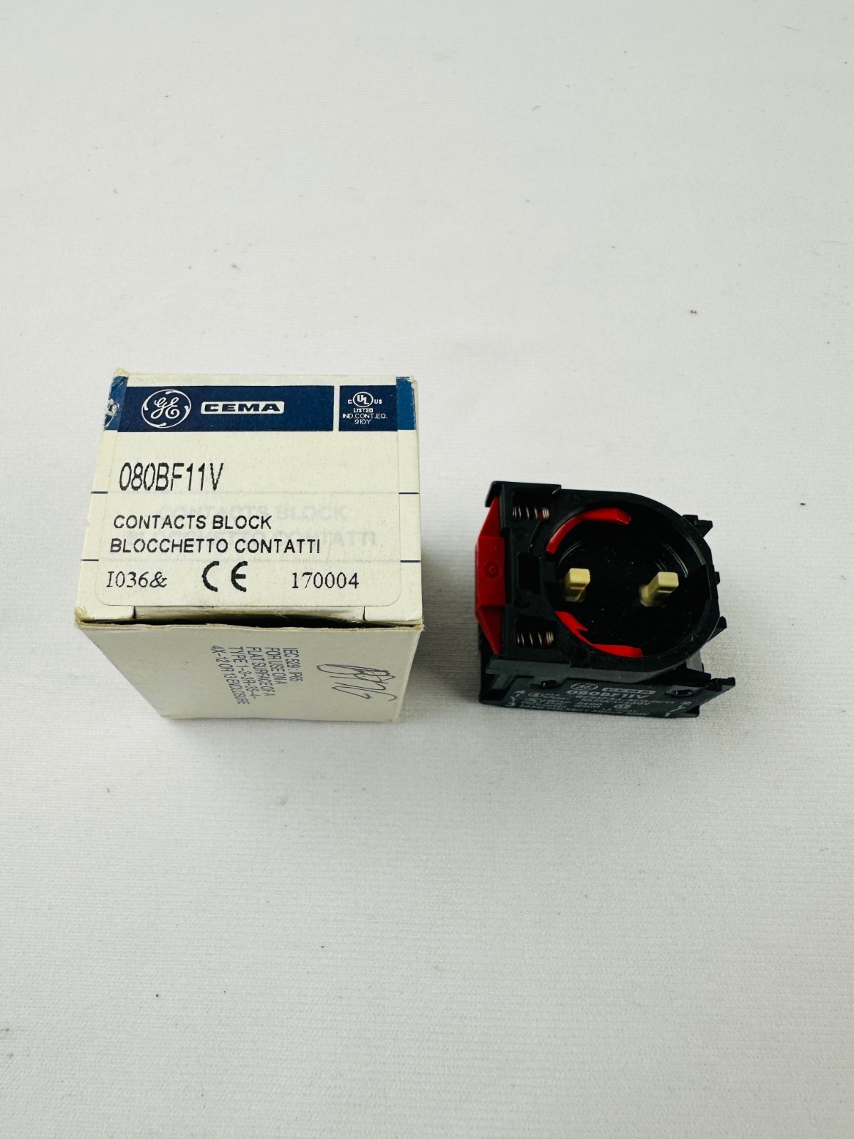 General Electric 080BF11V Contact Block