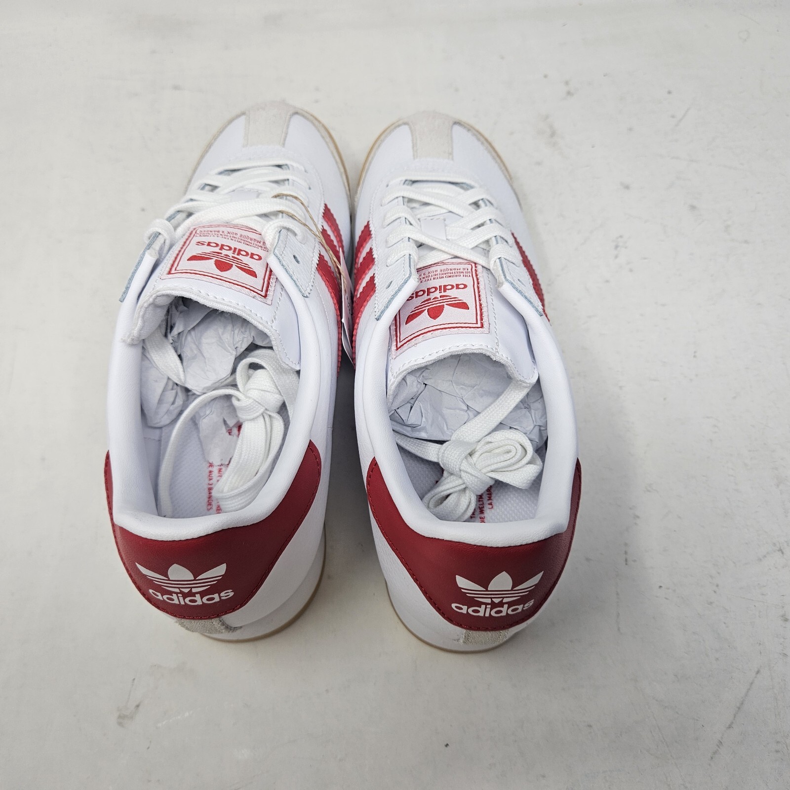 Men's Adidas Originals Samoa Casual Shoes / White Scarlet Red / JH9079 / Size 9
