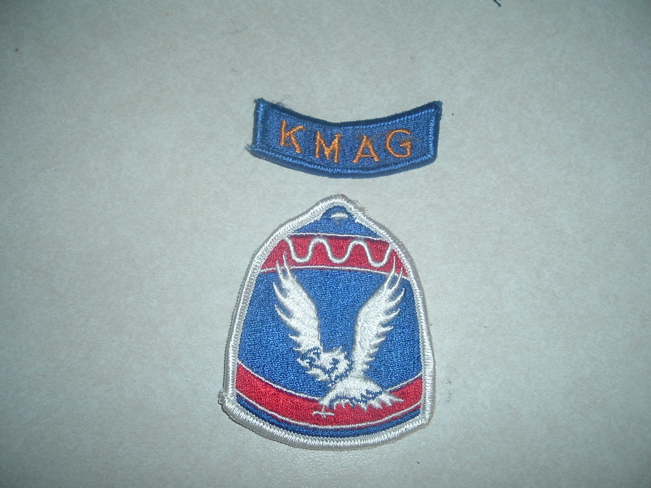 MILITARY PATCH SET COLORED KOREAN MILITARY ADVISORY GROUP KMAG TAB NEW OLD STOCK