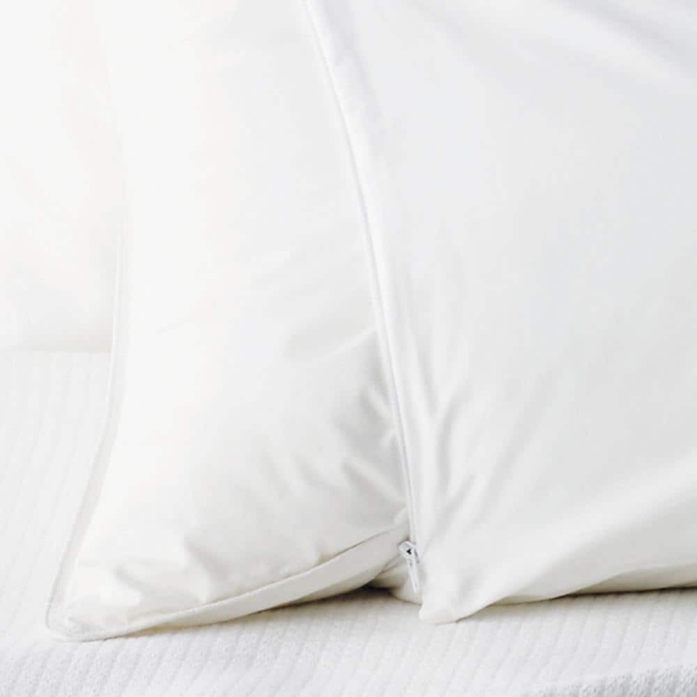 White Cotton Standard Pillow Protector