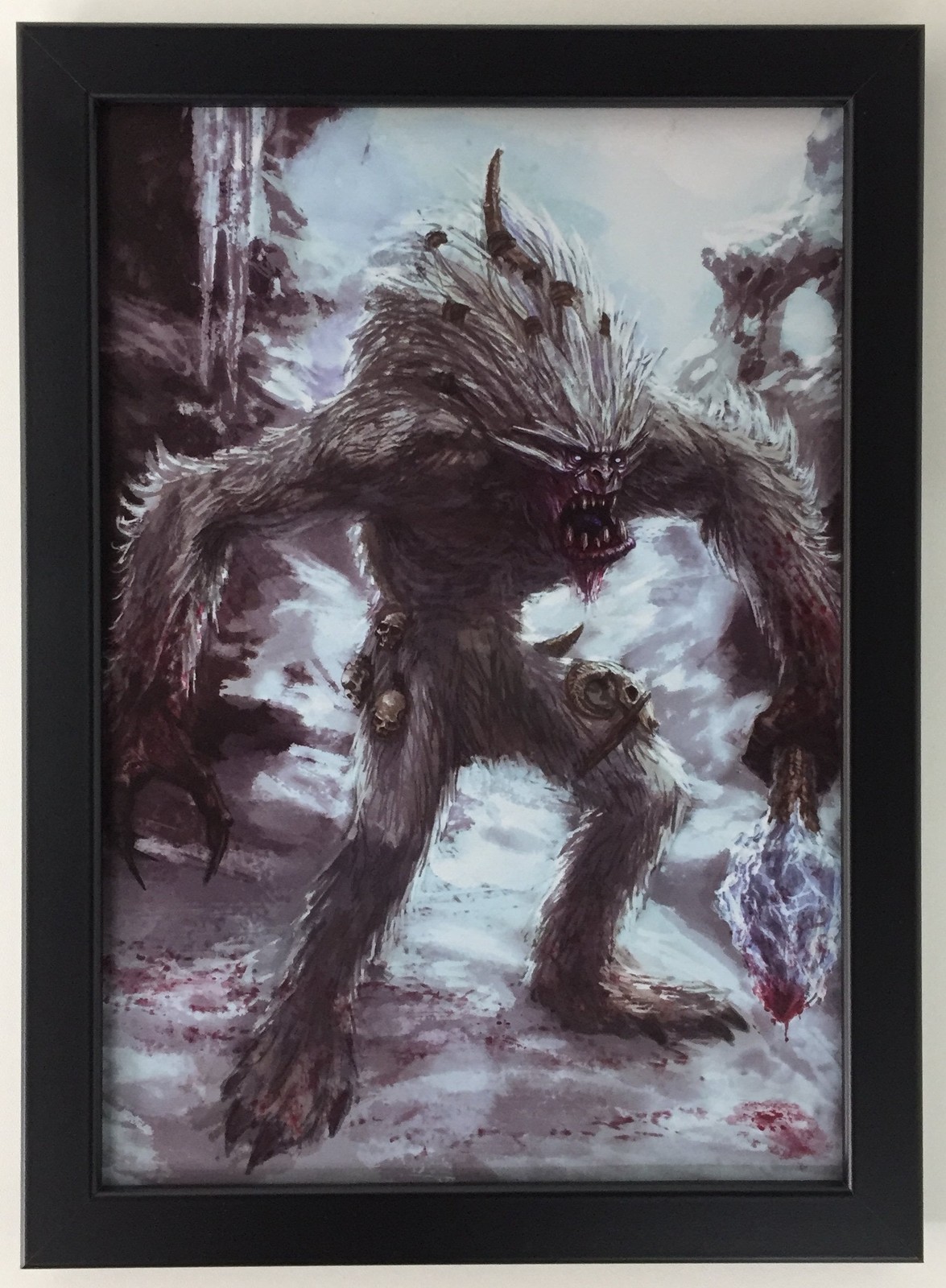 ICEFALL YHETEE FRAMED ART OGRE KINGDOMS WARHAMMER AGE OF SIGMAR OLD WORLD AOS